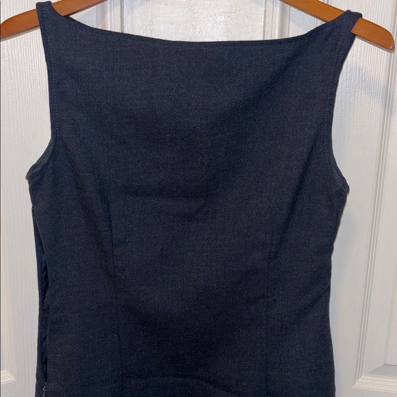 MILKFED Navy Gray pencil knee length 90s vintage y2k square neck Japanese - Picture 7 of 12